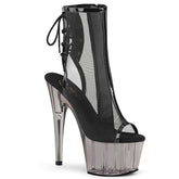 7" Heel ADORE-1018MSHT Black Pat Mesh
